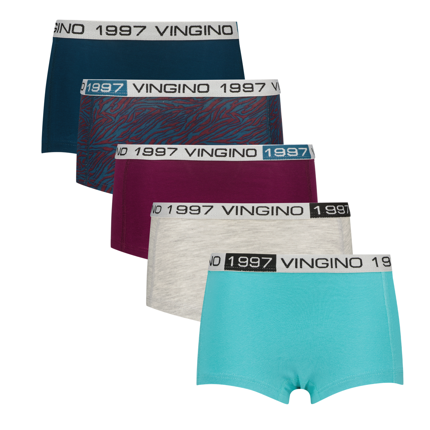 Vingino winter ondergoed meisjes - paars - 5 pack hipster - comfort fit