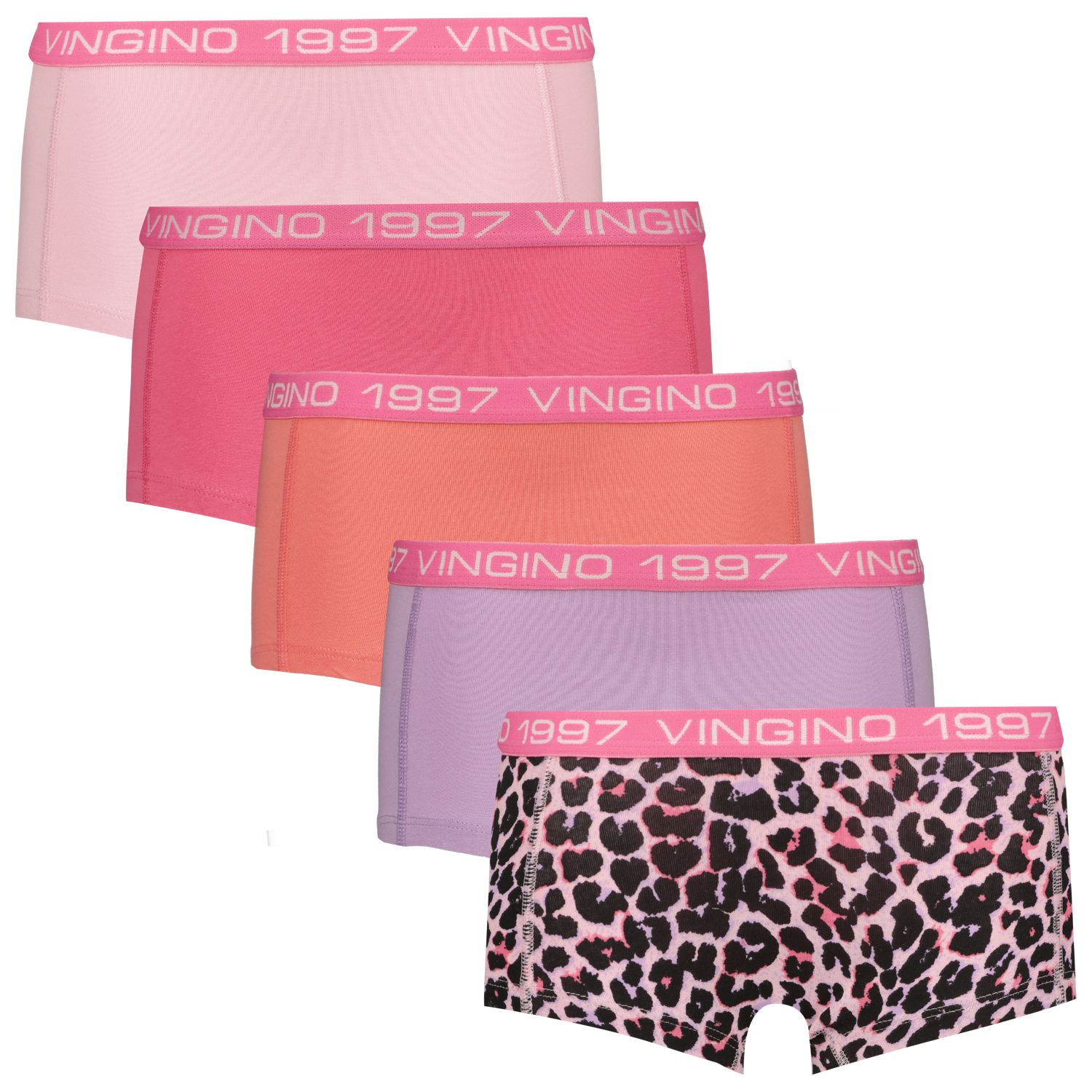 Vingino winter ondergoed meisjes - roze - Girls-boxer-5pack