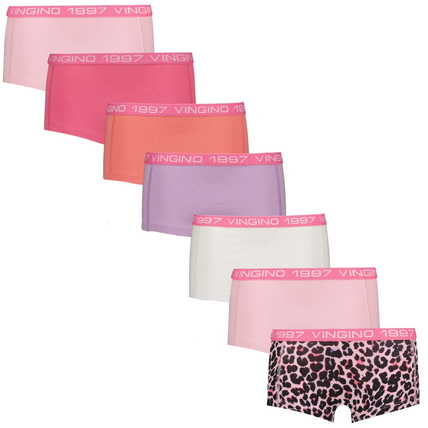 Vingino winter ondergoed meisjes - roze - Girls-boxer-7pack