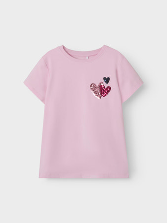 Name it zomer korte mouw t-shirt meisjes - roze - regular fit - NkfKassia