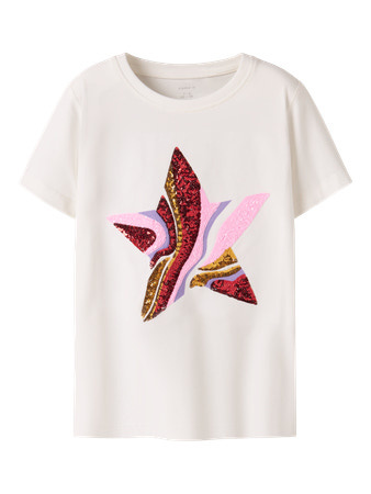 Name it zomer korte mouw t-shirt meisjes - wit - regular fit - NkfKassia