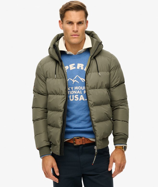 Superdry Sports Pufferbomberjack Green
