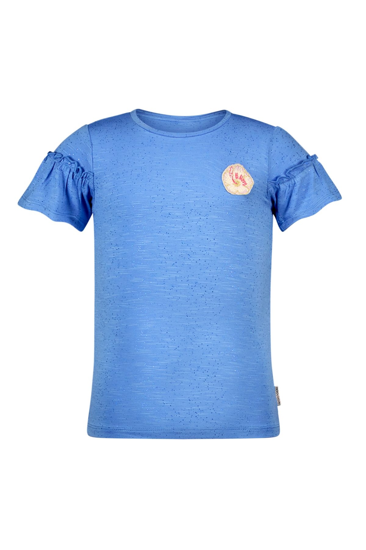 B.Nosy zomer top meisjes - soft blauw - glitter, ballon mouw - Tika