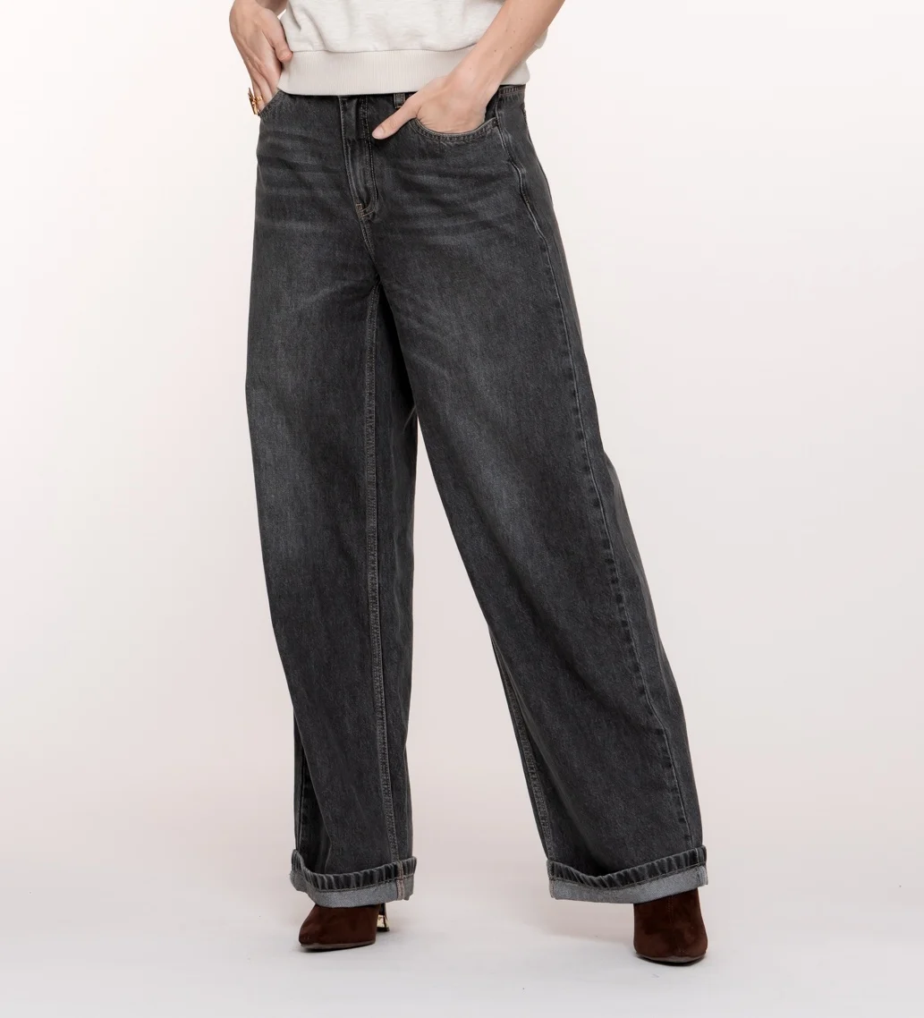 Geisha 51509-10 805 jeans fold-up grey denim