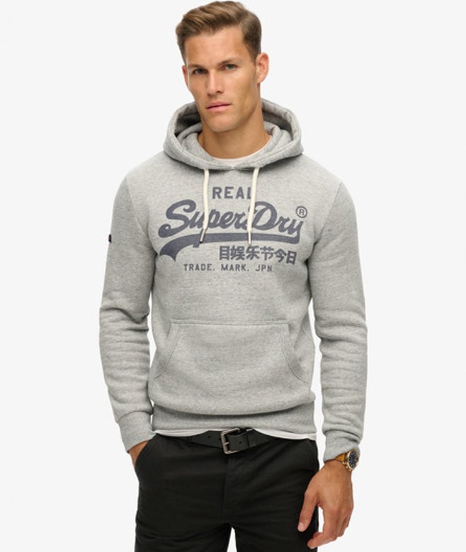 Superdry Vintage Logo Hoodie Grijs
