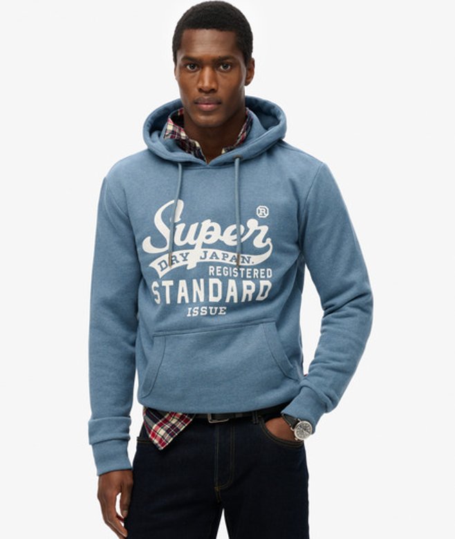 Superdry Standard Script-hoodie Light Blue