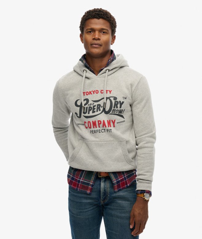 Superdry Perfect Fit Script Hoodie Grijs