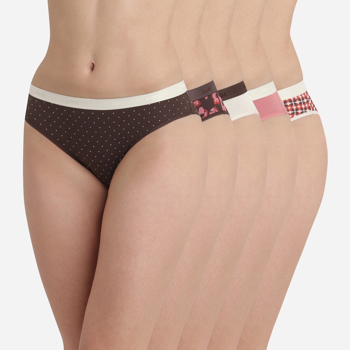 DIM Set van 5 slips POCKETS COTON