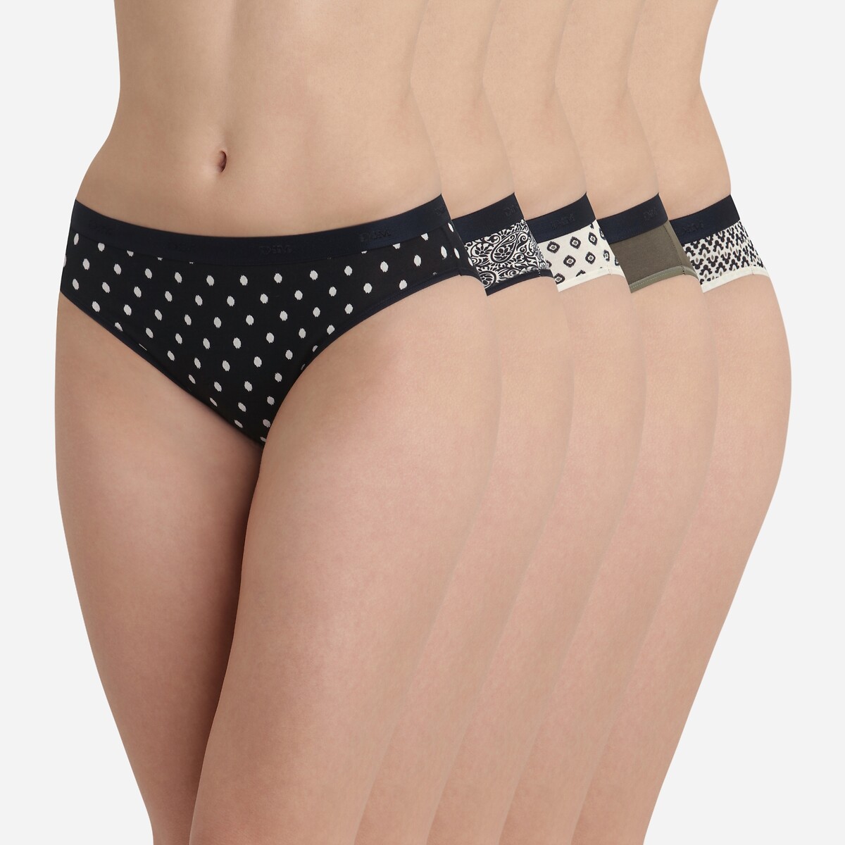 DIM Set van 5 slips POCKETS COTON