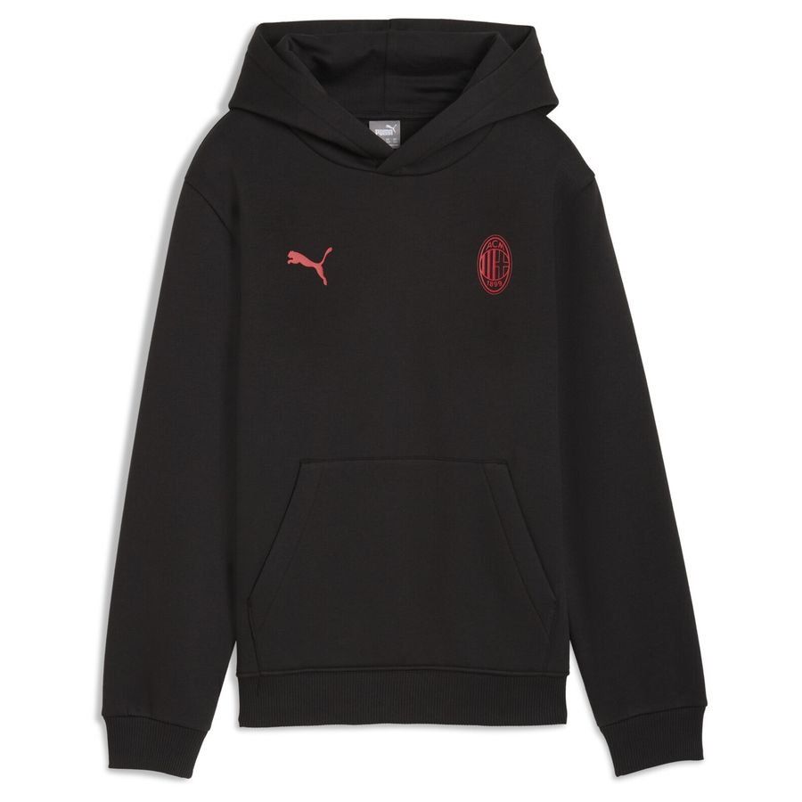 PUMA ACM FtblESS Hoodie Jr FL  Black-For All Time Red