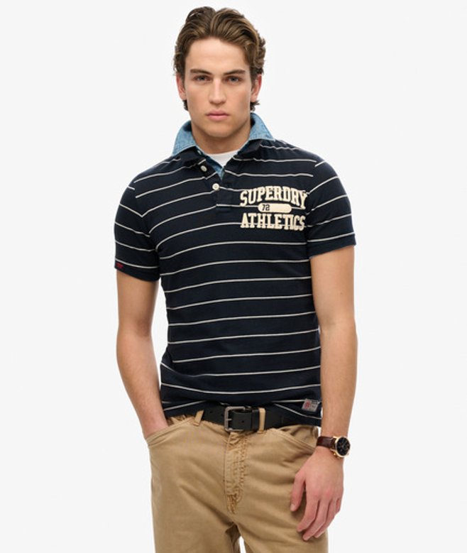 Superdry Vintage Athletic Jersey Poloshirt White