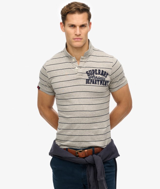 Superdry Vintage Athletic Jersey Poloshirt Grey