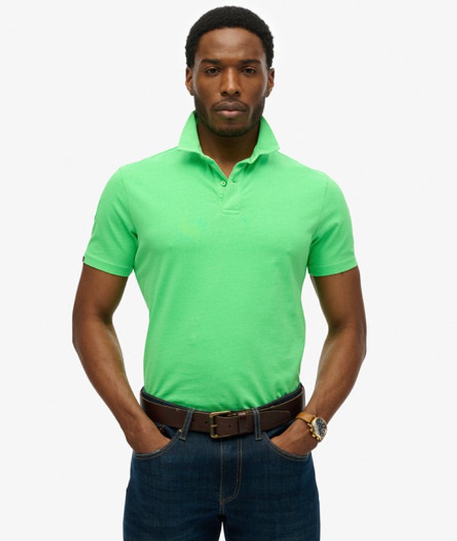Superdry Essential Poloshirt van Jersey Green