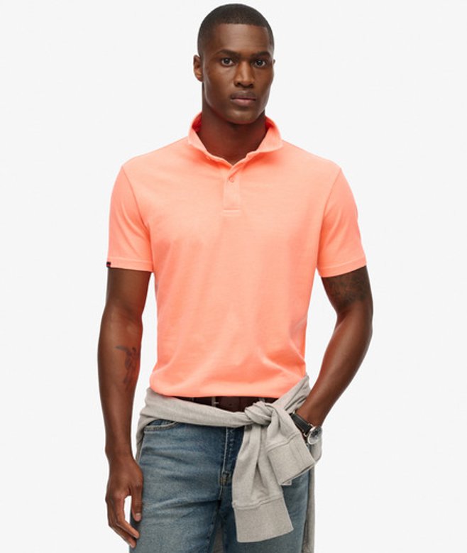 Superdry Essential Poloshirt van Jersey Orange