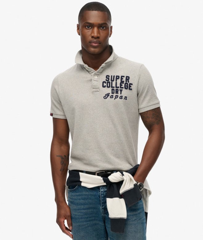 Superdry Vintage Athletic Poloshirt Grey