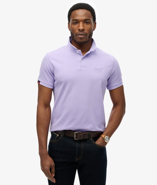 Superdry Vintage Destroy Poloshirt Purple