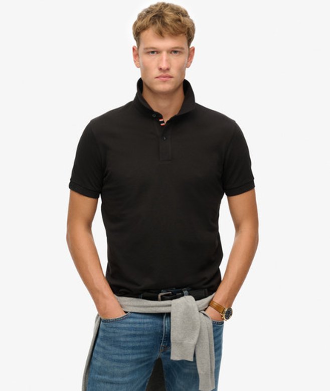 Superdry City Piqué Poloshirt Black