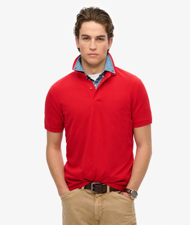 Superdry City Piqué Poloshirt Red