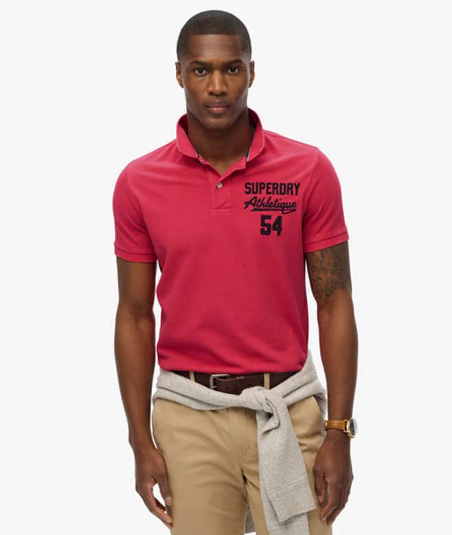 Superdry Poloshirt met Appliqué en Klassieke Pasvorm Pink