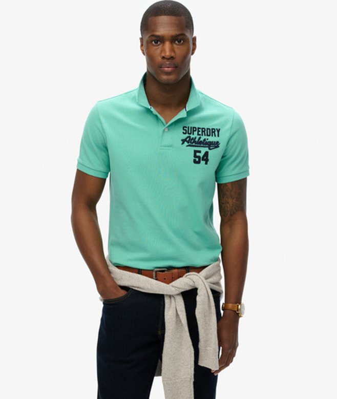 Superdry Poloshirt met Appliqué en Klassieke Pasvorm Green