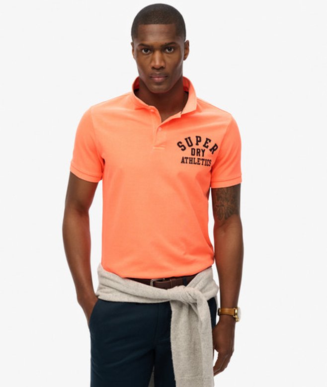 Superdry Poloshirt met Appliqué en Klassieke Pasvorm Orange
