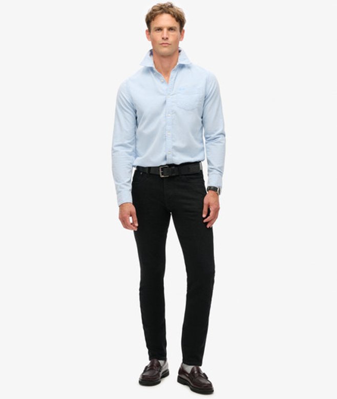 Superdry Vintage Slimfit Jeans van Biologisch Katoen Zwart