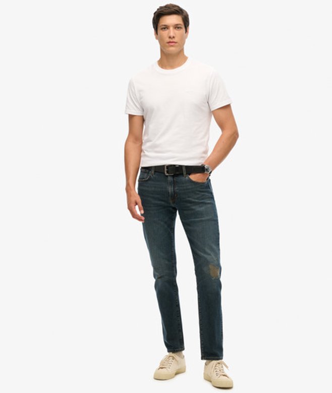Superdry Vintage Slimfit Jeans van Biologisch Katoen Dark Blue