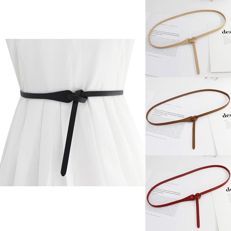 Foreign Parts Mode knoopriemen Zachte geknoopte riem Riem Lange jurkaccessoires Dames tailleband zwart