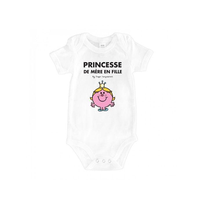 MANI TEXTILE Monsieur Madame - Bodys bébé  princesse de mère en fille  Blanc 12/18 M