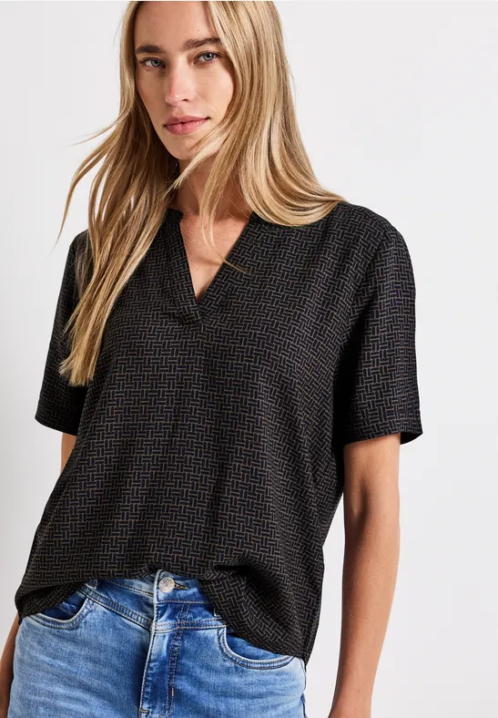 Street One Blouse shirt met omslag