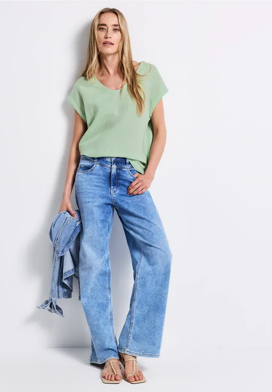 Street One Linnen blouse met linten