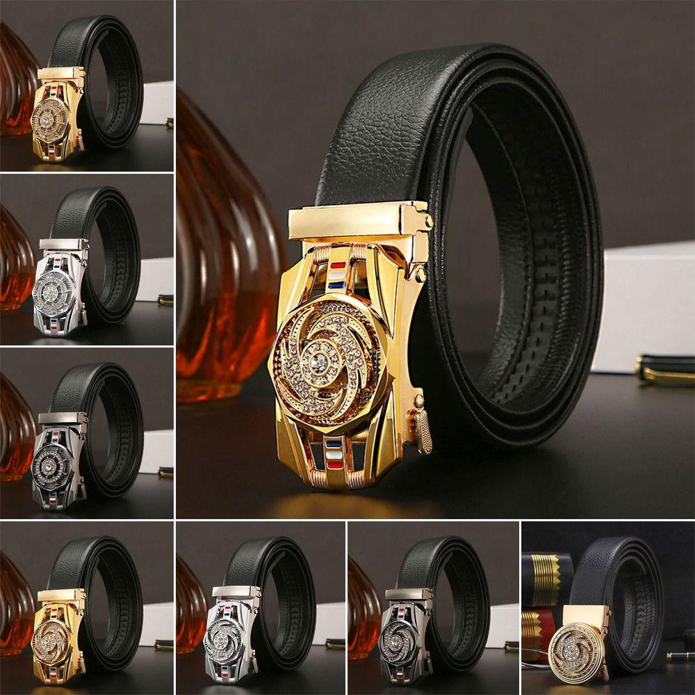 CDxuguang Strassversiering  Luck Is On The Turn  Riem Luxe ontwerp Draaibare gesp in de tailleband Black 2