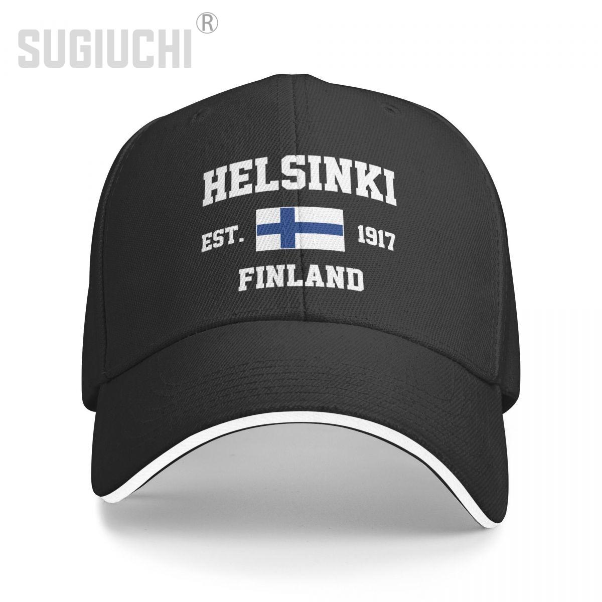 91530103MABXANBX49 Baseball Cap Finland EST.1917 Helsinki Capital Unisex WoUnisex Unisex Hip Hop Sandwich Caps Snapback Golf Hat Fishing One Size