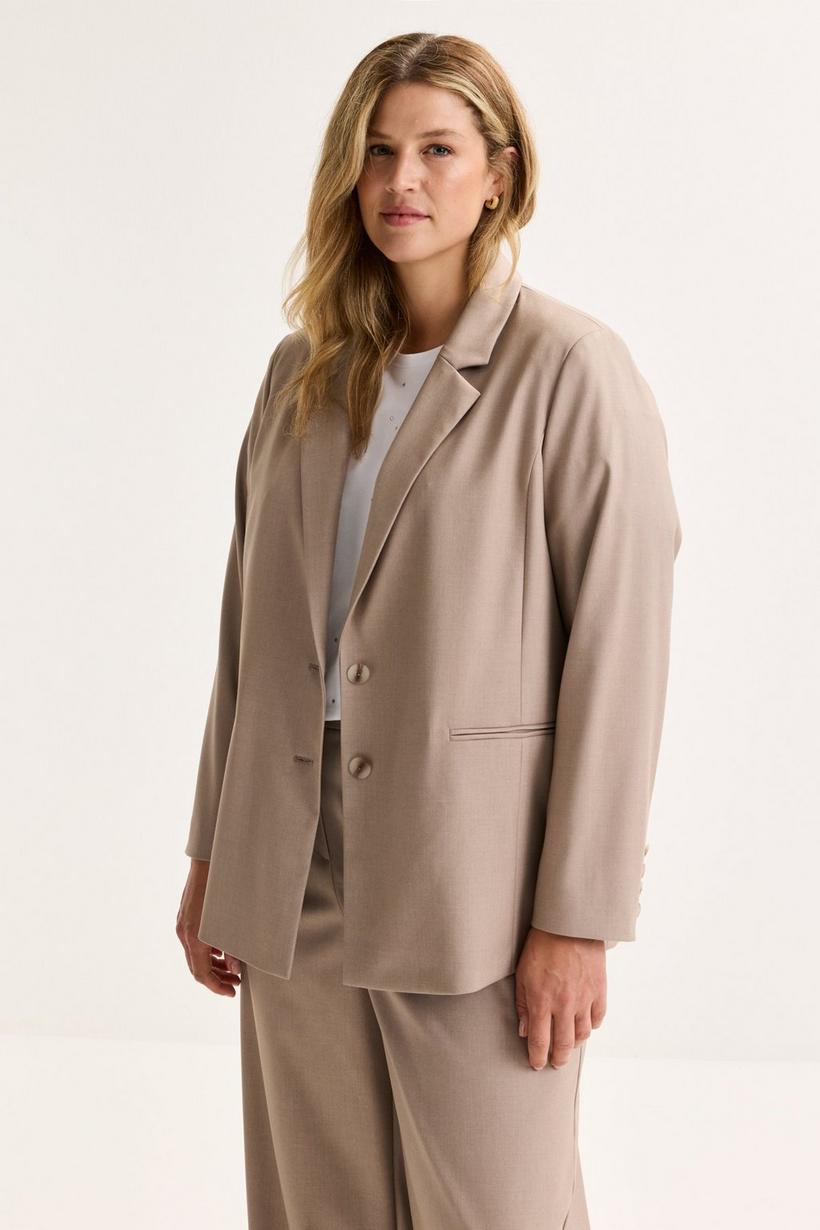 Mayerline Lange Blazer Met Gestreepte Voering