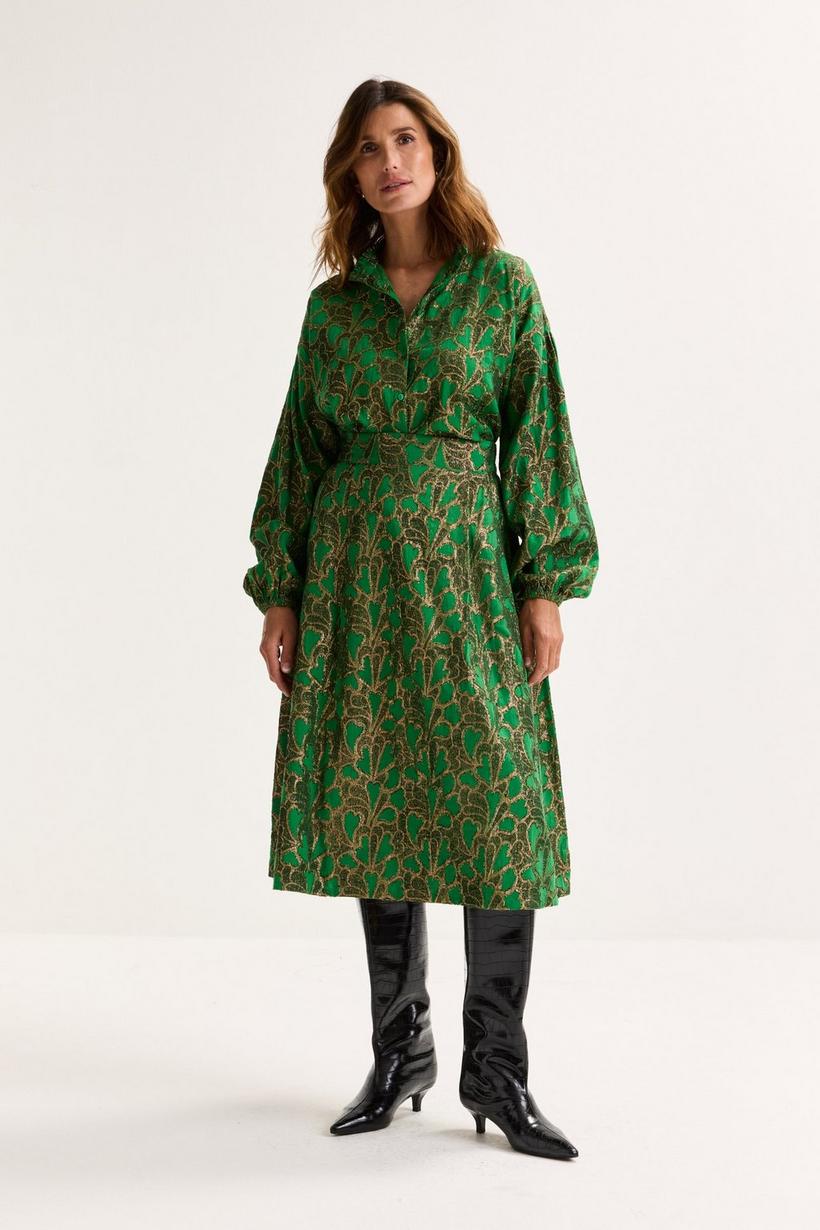 Mayerline Wijde Rok Met Gouddraadjacquard