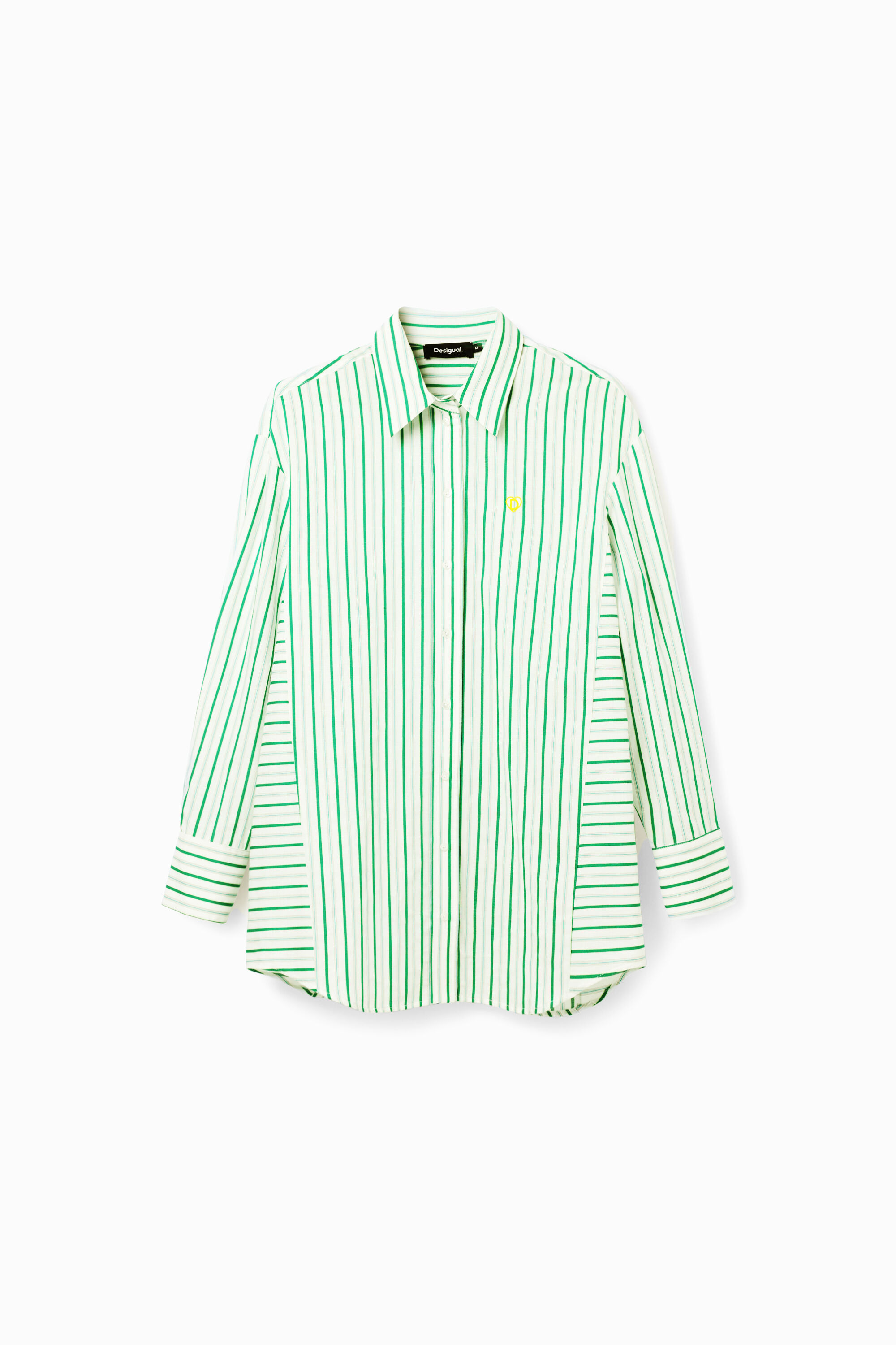 Desigual Oversized shirt strepen - GREEN