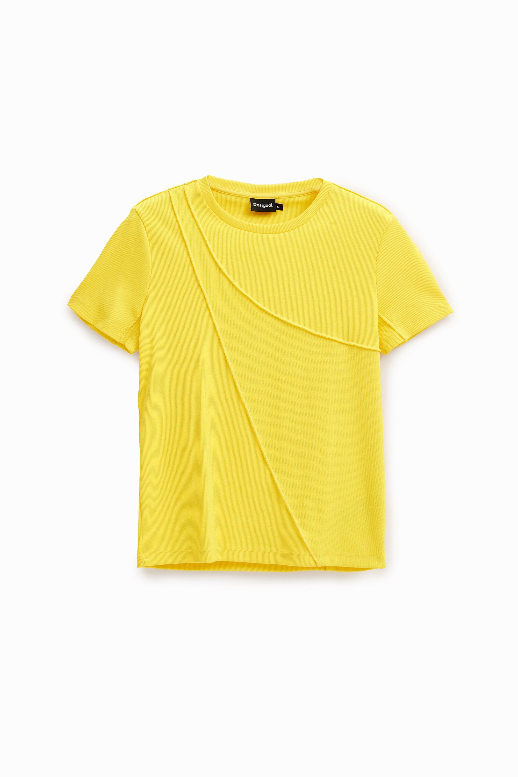 Desigual Geribd T-shirt met patch - YELLOW