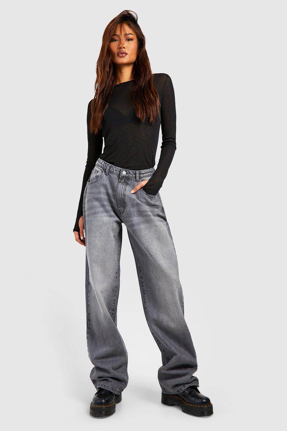 Boohoo Tall Boyfriend Jeans, Mid Grey