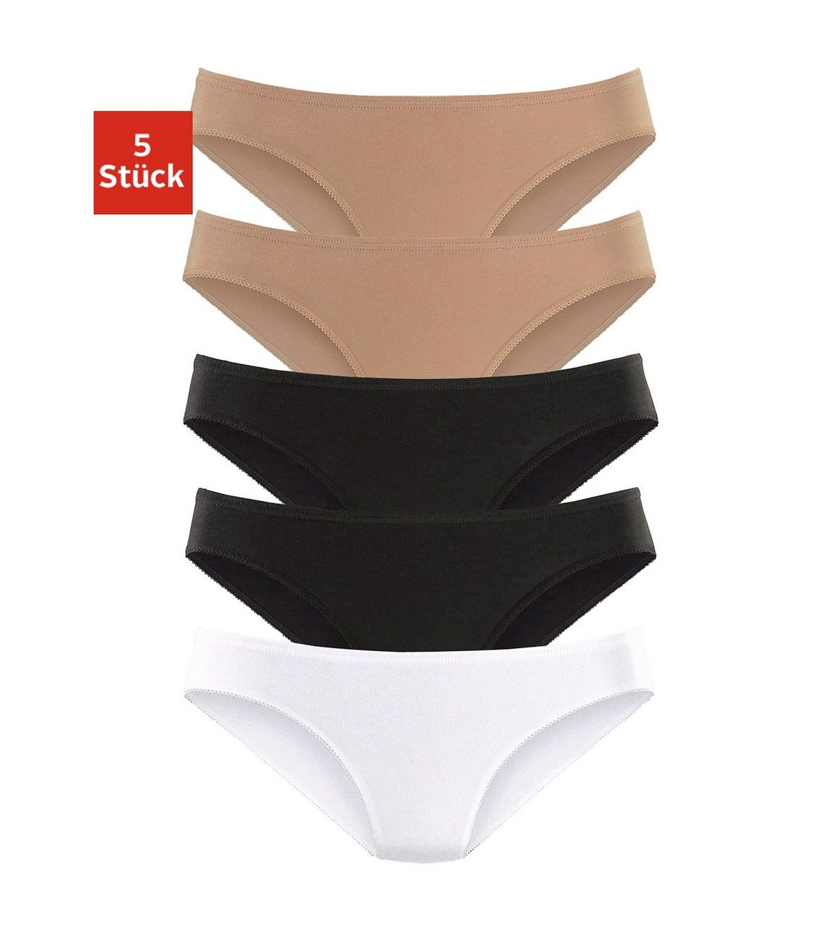 Petite fleur Bikinibroekje elastische katoenkwaliteit (5 stuks, Set van 5)