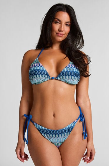 Hunkemöller Hoog uitgesneden bikinibroekje Cali Blauw
