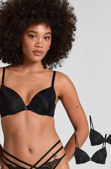 Hunkemöller 2-pack voorgevormde beugel bh Zwart