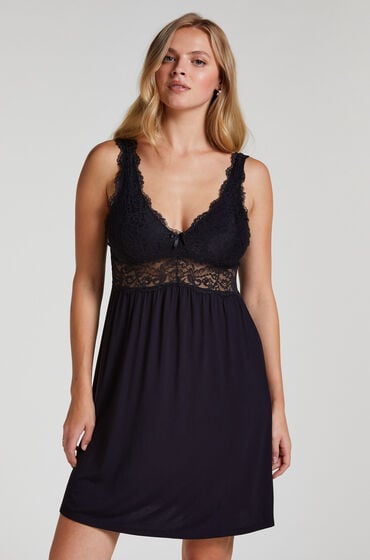 Hunkemöller Slipdress Jersey Nova Zwart