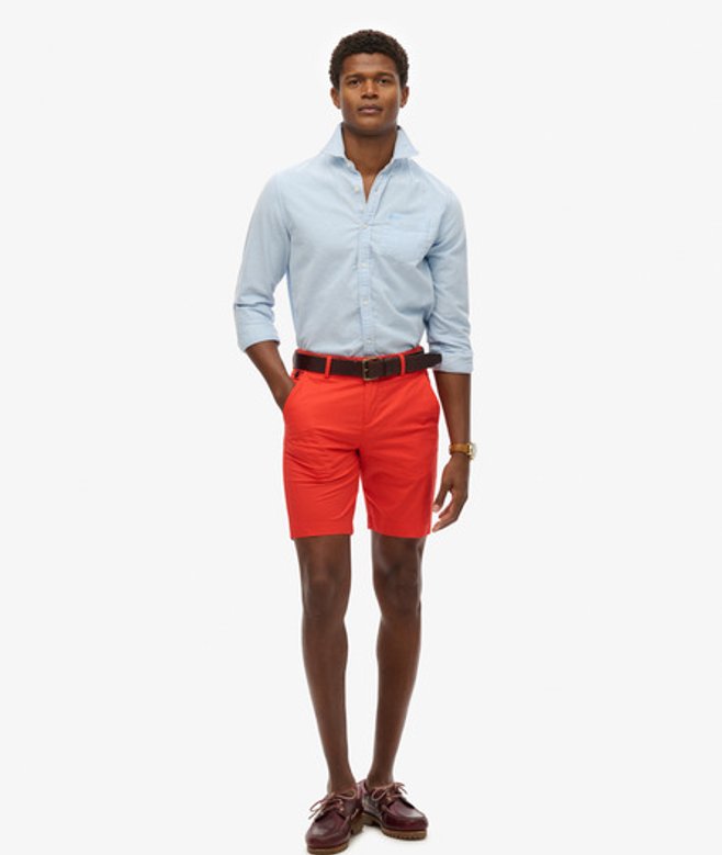 Superdry Lichtgewicht Chinoshort Oranje