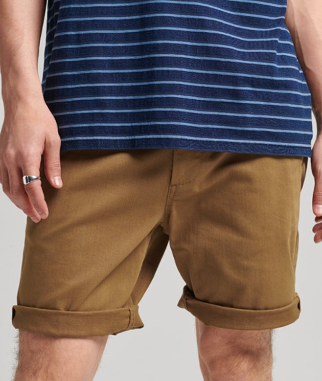 Superdry Vintage Officer Chinoshort Bruin