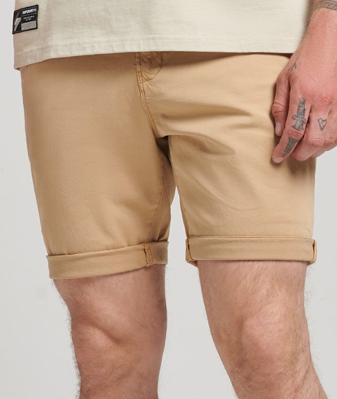 Superdry Core Studios Chinoshort van Biologisch Katoen Bruin