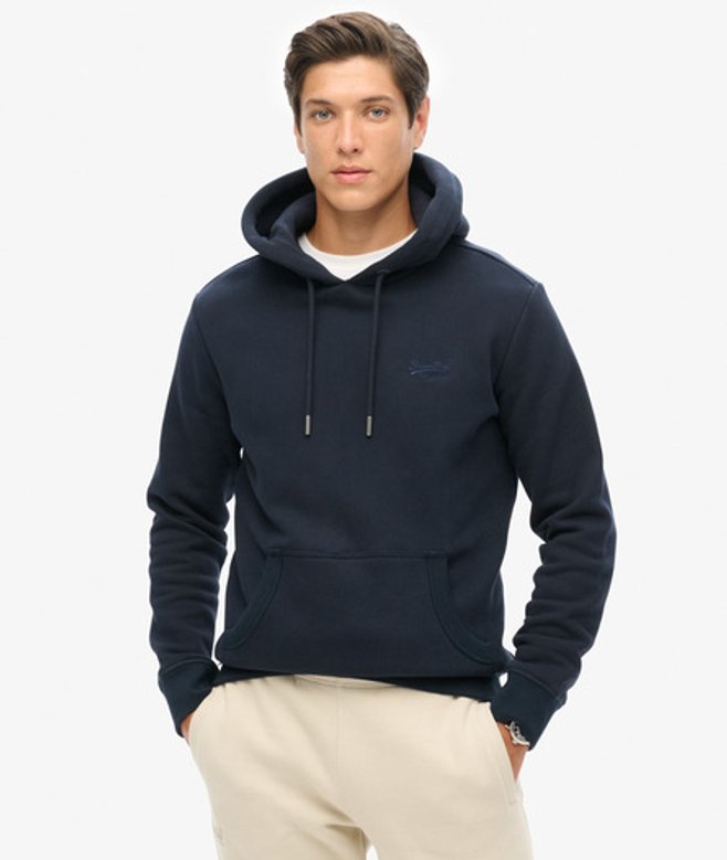 Superdry Essential Logo Hoodie Blauw