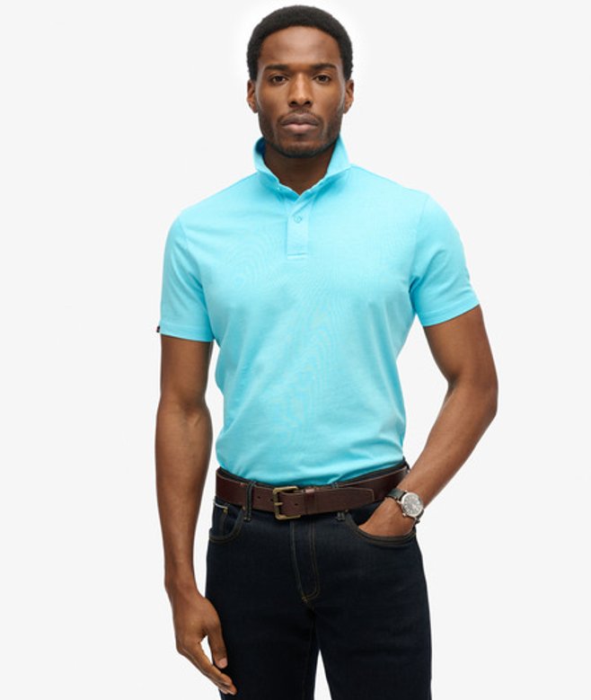 Superdry Essential Jersey Polo Blue