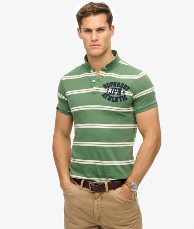 Superdry Vintage Athletic Jersey Poloshirt Green