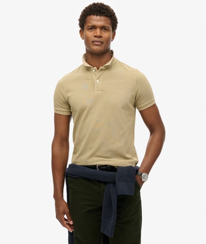 Superdry Destroyed Poloshirt Tan