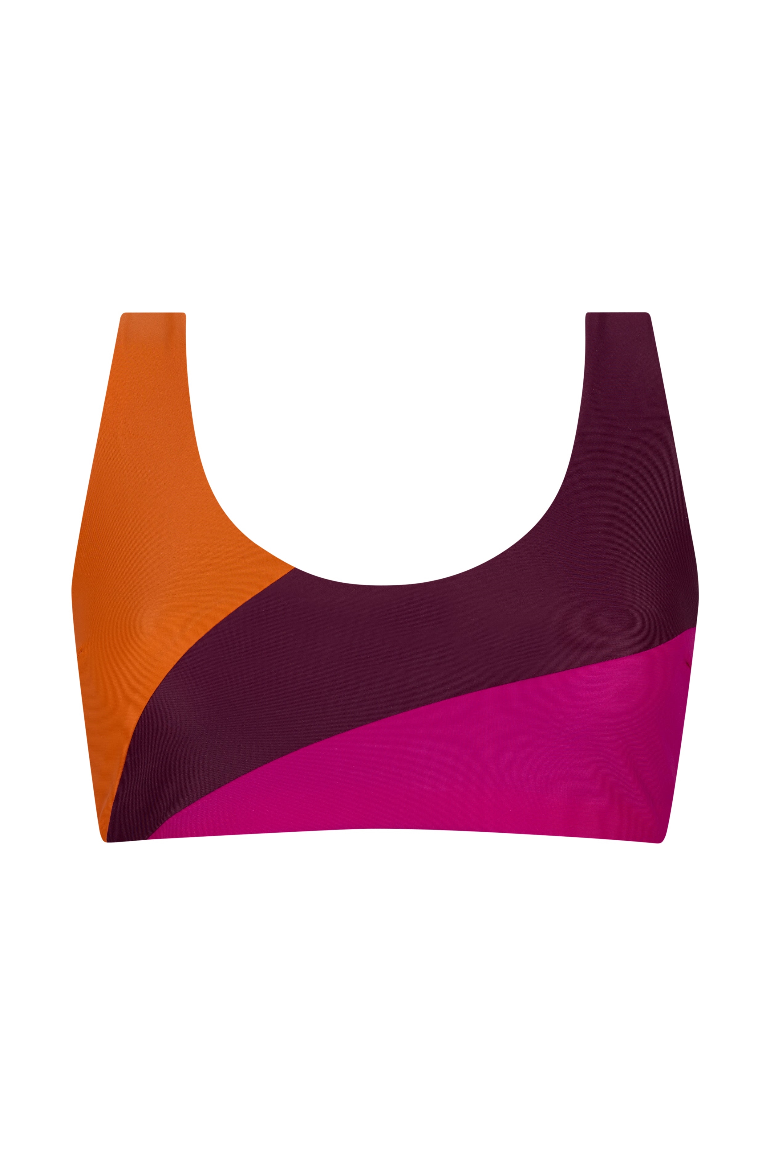 Inaska Damen vegan Bikinioberteil Reversible Pure Fushion Orange/Berry/Pink
